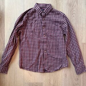 Slim Fit Checkered Flannel Shirt - Red and Blue